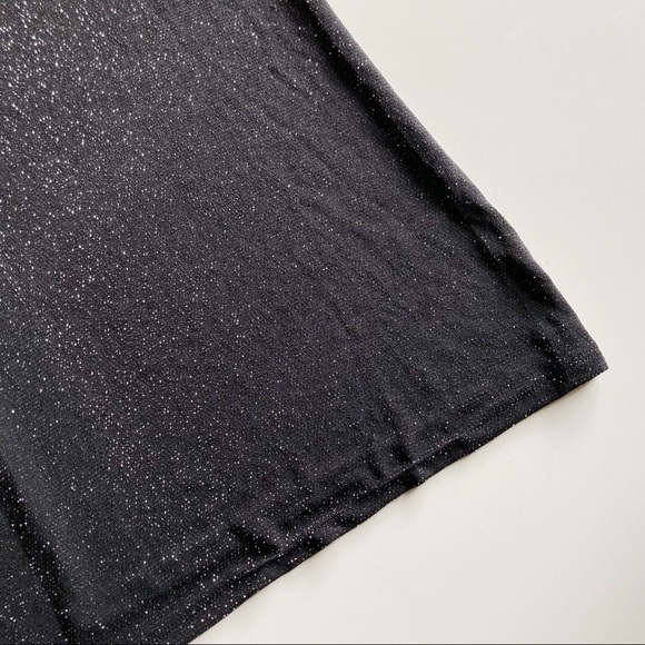 George Black Cowl Neck Silver Sequin Sleeveless Tunic Size 2X - Picture 6 of 10